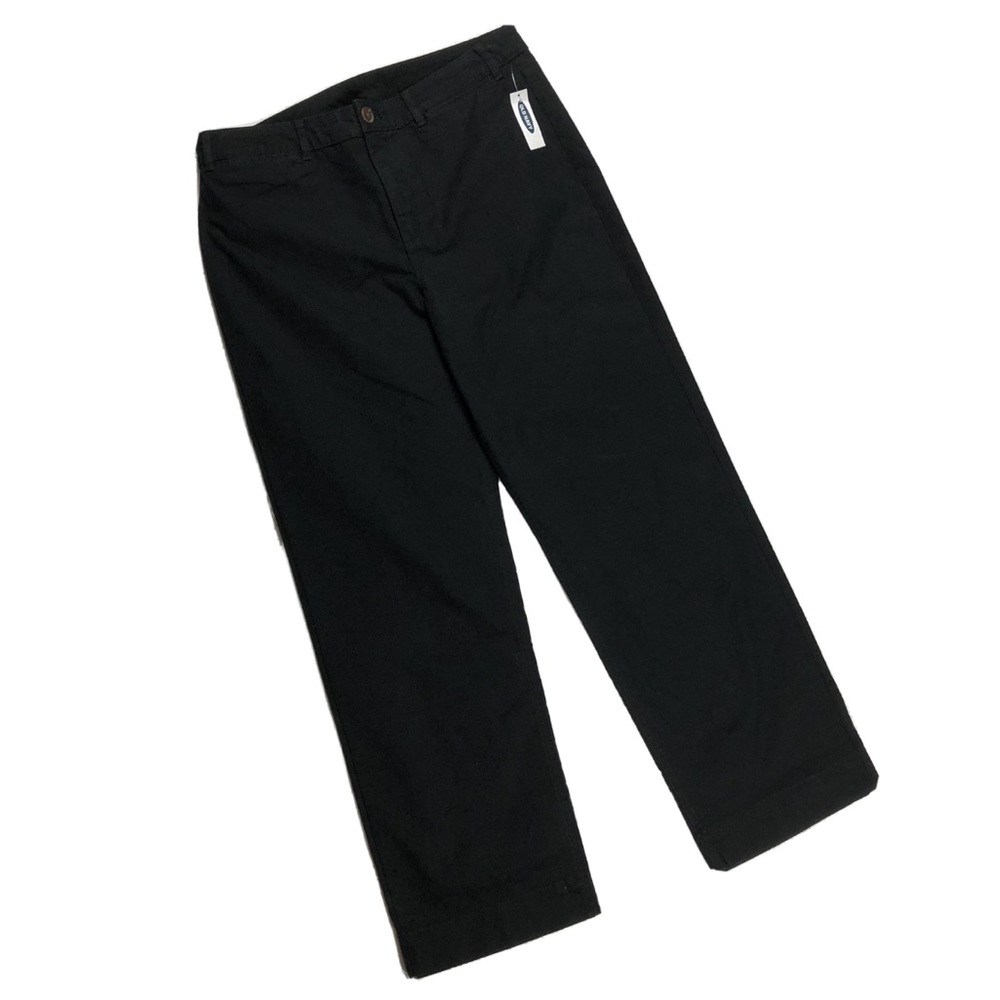 Womens OLD NAVY Black Stretch Cropped Pants 14Tall